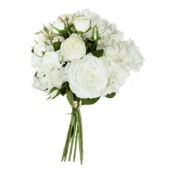 RETIF Compo Artificielle De 3 Roses Blanches Dans 3 Vases En Verre Lies Par Une Corde Outlet