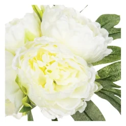 RETIF Compo Artificielle De 3 Roses Blanches Dans 3 Vases En Verre Lies Par Une Corde Clearance