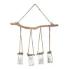 RETIF Compo Artificielle De 3 Roses Blanches Dans 3 Vases En Verre Lies Par Une Corde Cheap