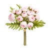 RETIF Compo Artificielle De 3 Roses Blanches Dans 3 Vases En Verre Lies Par Une Corde Clearance