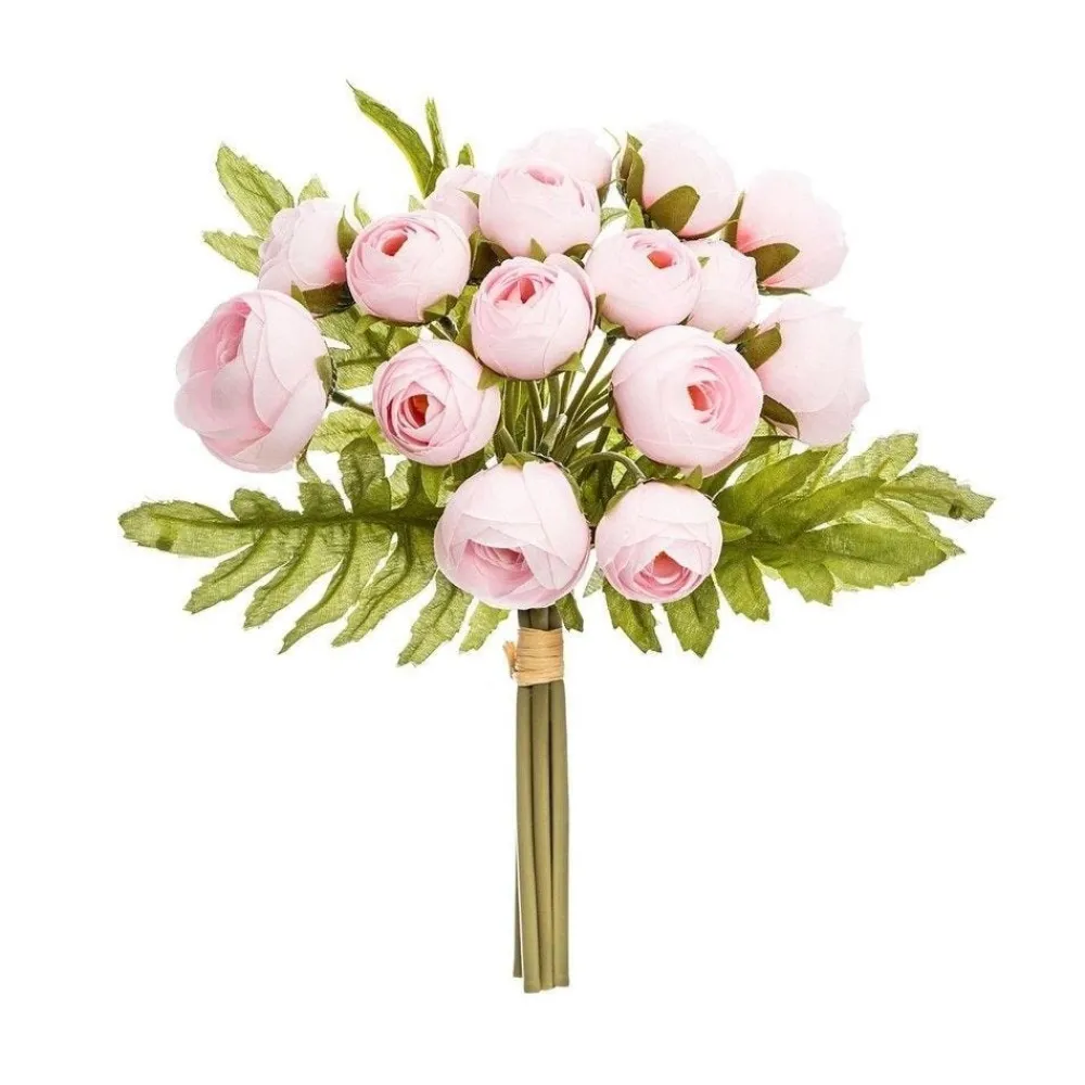 RETIF Compo Artificielle De 3 Roses Blanches Dans 3 Vases En Verre Lies Par Une Corde Clearance