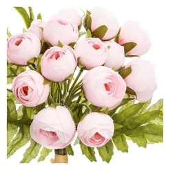 RETIF Compo Artificielle De 3 Roses Blanches Dans 3 Vases En Verre Lies Par Une Corde Clearance