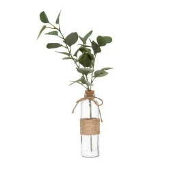 RETIF Compo Artificielle De 3 Roses Blanches Dans 3 Vases En Verre Lies Par Une Corde Online
