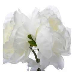 RETIF Compo Artificielle De 3 Roses Blanches Dans 3 Vases En Verre Lies Par Une Corde Cheap