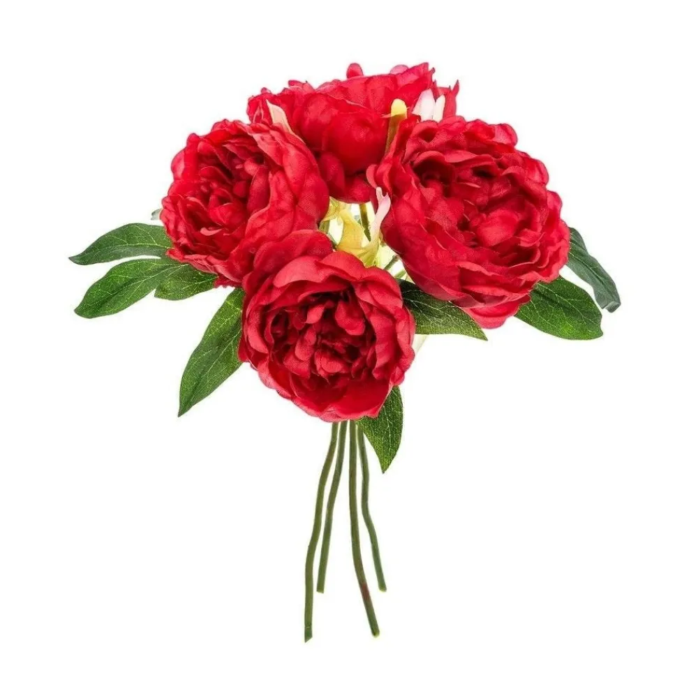 RETIF Compo Artificielle De 3 Roses Blanches Dans 3 Vases En Verre Lies Par Une Corde Discount
