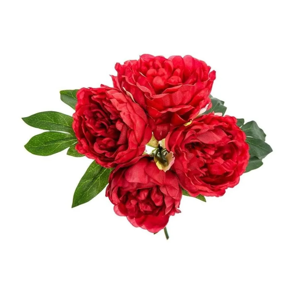 RETIF Compo Artificielle De 3 Roses Blanches Dans 3 Vases En Verre Lies Par Une Corde Discount