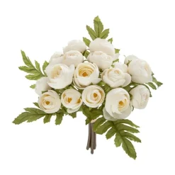 RETIF Compo Artificielle De 3 Roses Blanches Dans 3 Vases En Verre Lies Par Une Corde Flash Sale