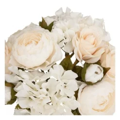 RETIF Compo Artificielle De 3 Roses Blanches Dans 3 Vases En Verre Lies Par Une Corde Cheap