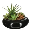 RETIF Compo Artificielle De 3 Roses Blanches Dans 3 Vases En Verre Lies Par Une Corde Outlet