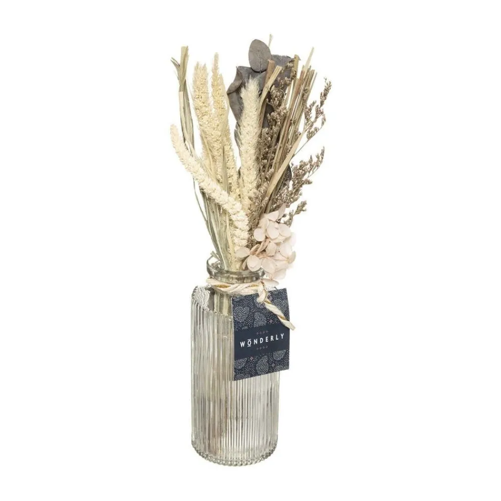 RETIF Composition De Fleurs Sechees Vase En Verre H28Cm Outlet