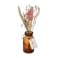 RETIF Composition De Fleurs Sechees Vase En Verre Colore H23Cm Online