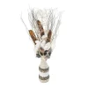 RETIF Composition Florale Artificielle Vase En Osier H50Cm Fashion