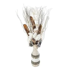 RETIF Composition Florale Artificielle Vase En Osier H50Cm Fashion