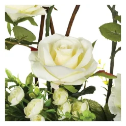 RETIF Composition Florale Artificielle Roses Dans Une Coupelle En Ceramique Best Sale