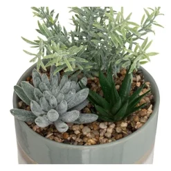 RETIF Composition Florale Artificielle Pot En Ceramique Bicolore H17.5Cm Clearance