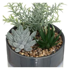 RETIF Composition Florale Artificielle Pot En Ceramique Bicolore H17.5Cm Hot