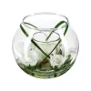 RETIF Composition Florale Artificielle Vase En Verre D. 12Xp. 10Cm Outlet