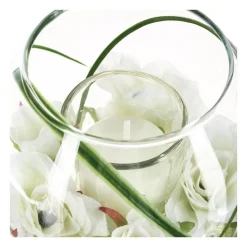 RETIF Composition Florale Artificielle Vase En Verre D. 12Xp. 10Cm Outlet
