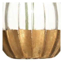 RETIF Composition Florale Artificelle Orchidee En Soie Vase En Verre H35Cm Outlet