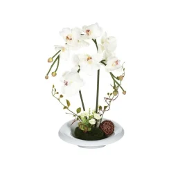 RETIF Composition Florale D'Orchidees Artificielles Vase En Ceramique H40Cm Cheap