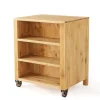 RETIF Comptoir 2 Tablettes L75Xp60Xh90Cm Authentique Sur Roulettes - Pin Massif Teinte Best