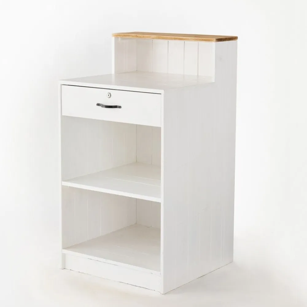 RETIF Comptoir Bois Blanc Tablette Nature L60 X P60 X H110 Cm Cheap