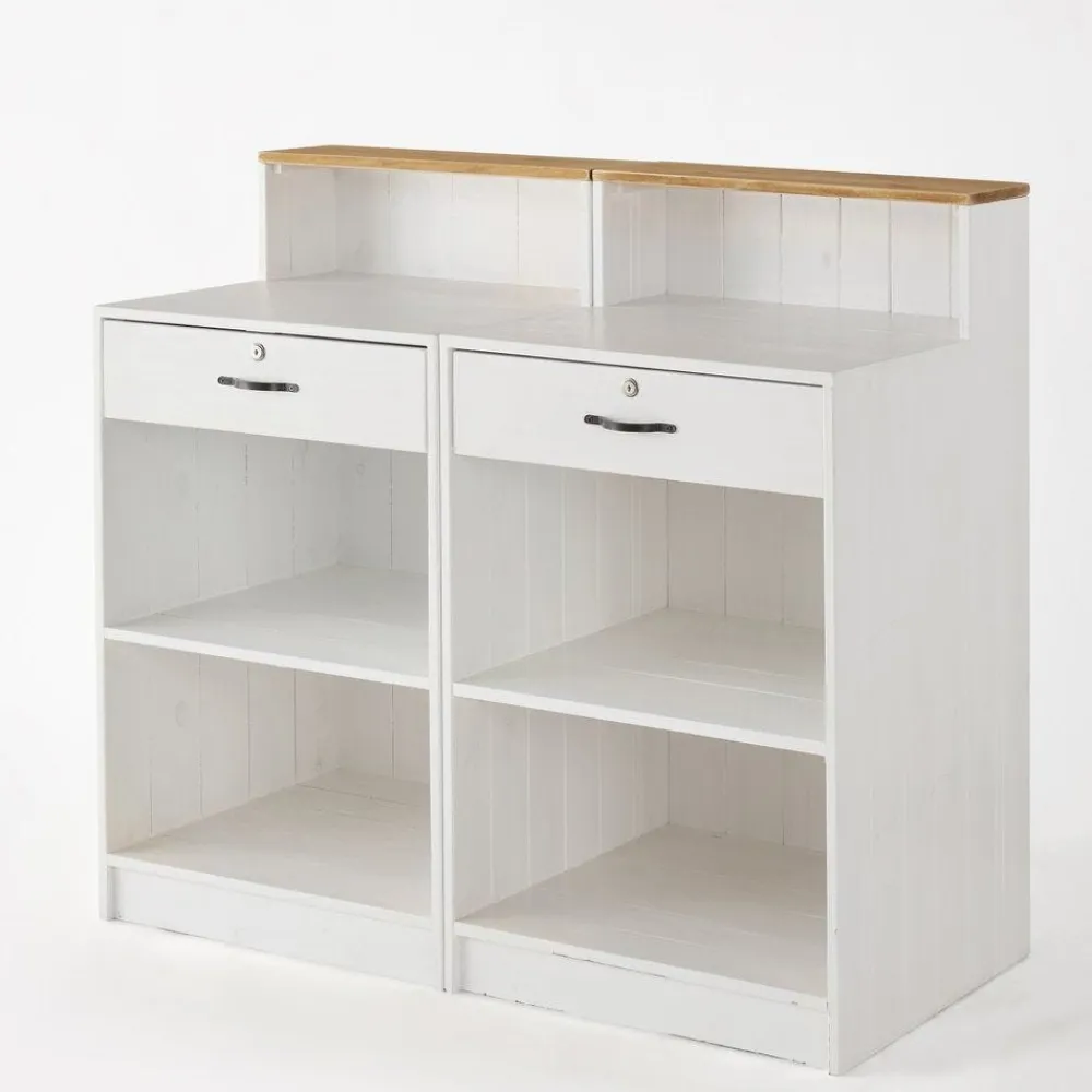 RETIF Comptoir Bois Blanc Tablette Nature L60 X P60 X H110 Cm Cheap