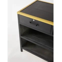 RETIF Comptoir Industriel L120Xp60Xh90Cm - Noir Et Or Outlet