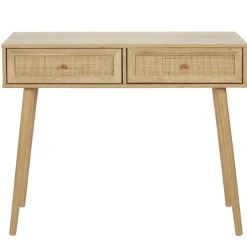 RETIF Console Bois Avec 2 Tiroirs Decoration En Rotin Clearance