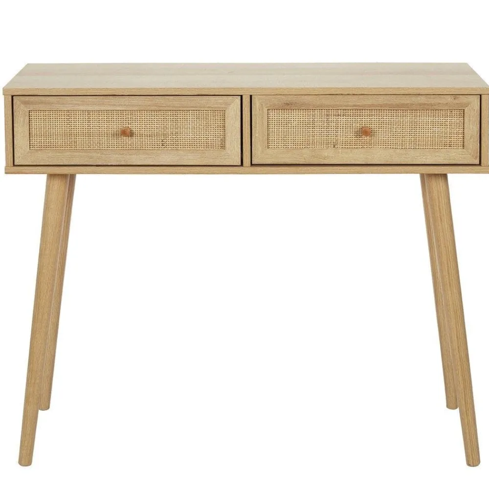 RETIF Console Bois Avec 2 Tiroirs Decoration En Rotin Clearance