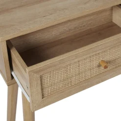 RETIF Console Bois Avec 2 Tiroirs Decoration En Rotin Clearance