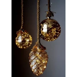 RETIF Corde Avec Boule Lumineuse En Verre Fume O17Cm Best Sale