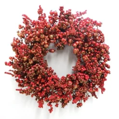 RETIF Couronne De Baies Rouges Pailletees O55Cm Hot
