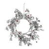 RETIF Couronne De Noel Branches Argentees Et Pailletees Avec Baies Rouges O40Cm Best