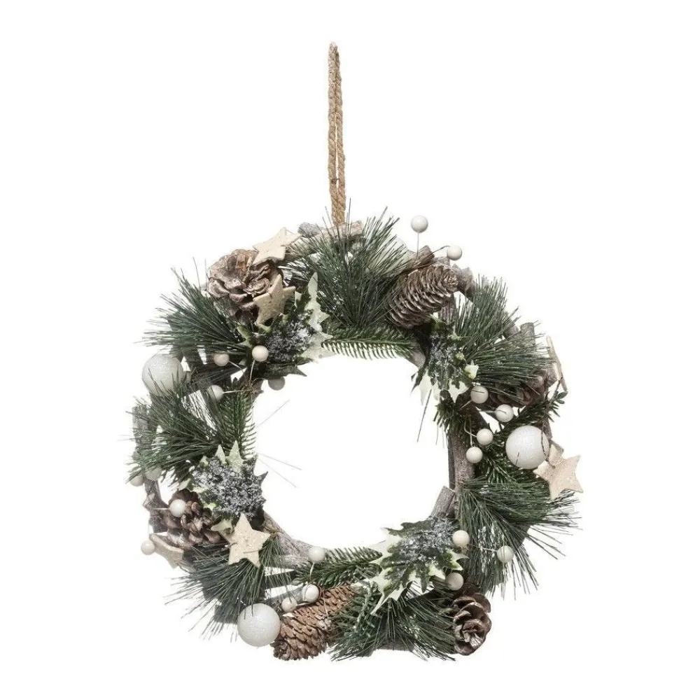RETIF Couronne De Noel En Bois Avec Branches Et Deco Cocon Nature O32Cm Best
