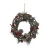 RETIF Couronne De Noel En Bois Avec Branchage Et Deco Rouge Pailletee O30Cm Discount