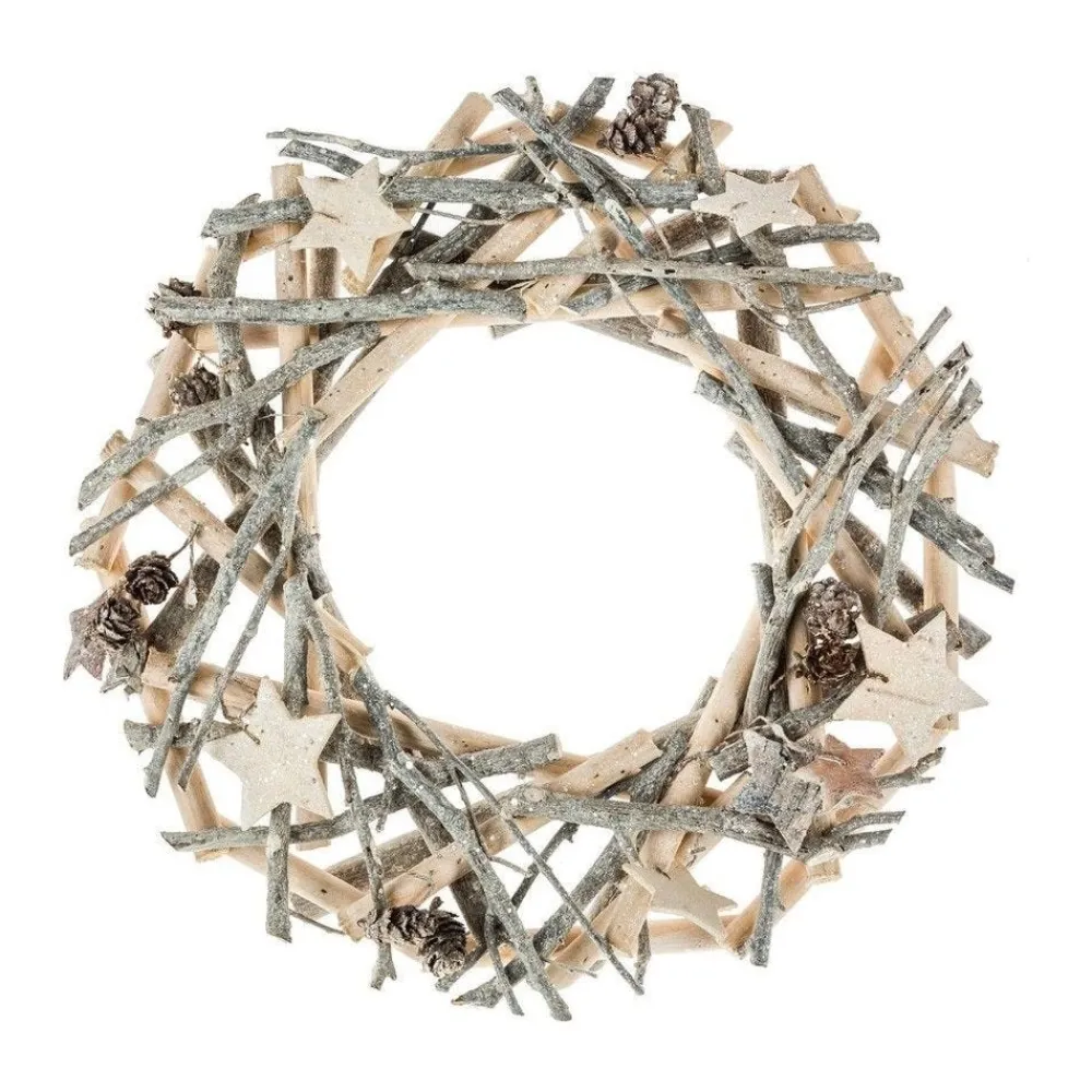 RETIF Couronne De Noel En Bois Avec Branches Et Deco Terre Sauvage Store