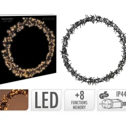 RETIF Couronne De Noel Lumineuse 500 Leds Extra Blanc Chaud O58Cm New