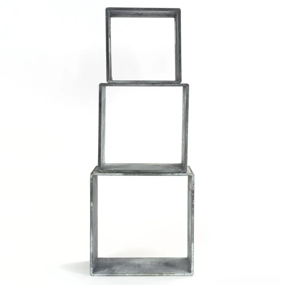RETIF Cubes Gris L 35 X P 25 X H 35 + L 30 X P 25 X H 30 + L 25 X P 25 X H 25 Cm - X3 Online