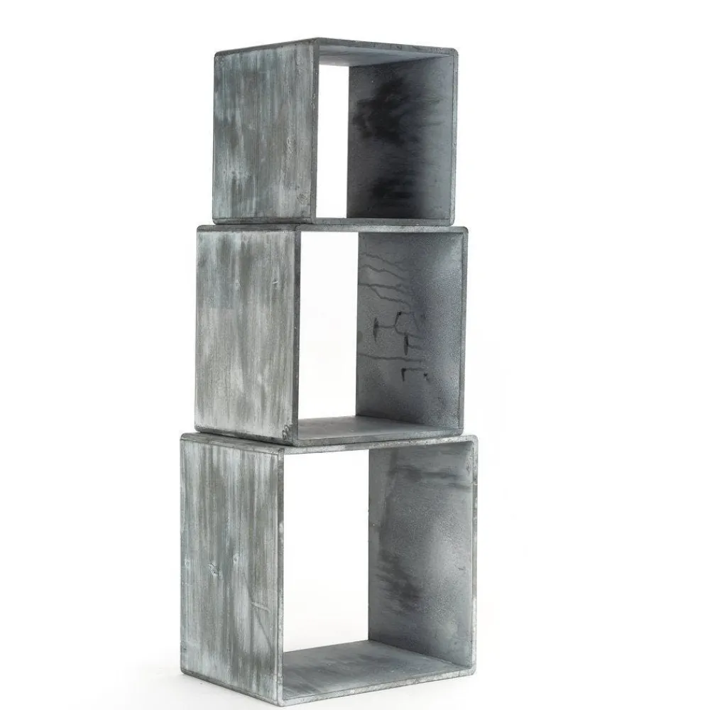 RETIF Cubes Gris L 35 X P 25 X H 35 + L 30 X P 25 X H 30 + L 25 X P 25 X H 25 Cm - X3 Online