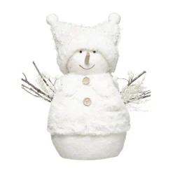 RETIF Deco De Noel Bonhomme De Neige Avec Veste Et Bonnet Blanc H33Cm Shop