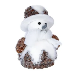 RETIF Deco De Noel Bonhomme De Neige Avec Chapeau Et Pommes De Pin Clearance