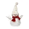 RETIF Deco De Noel Bonhomme De Neige En Fourrure Blanche Avec Bonnet H23Cm Fashion
