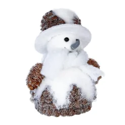 RETIF Deco De Noel Bonhomme De Neige Chapeau Et Pommes De Pin H29Cm Shop