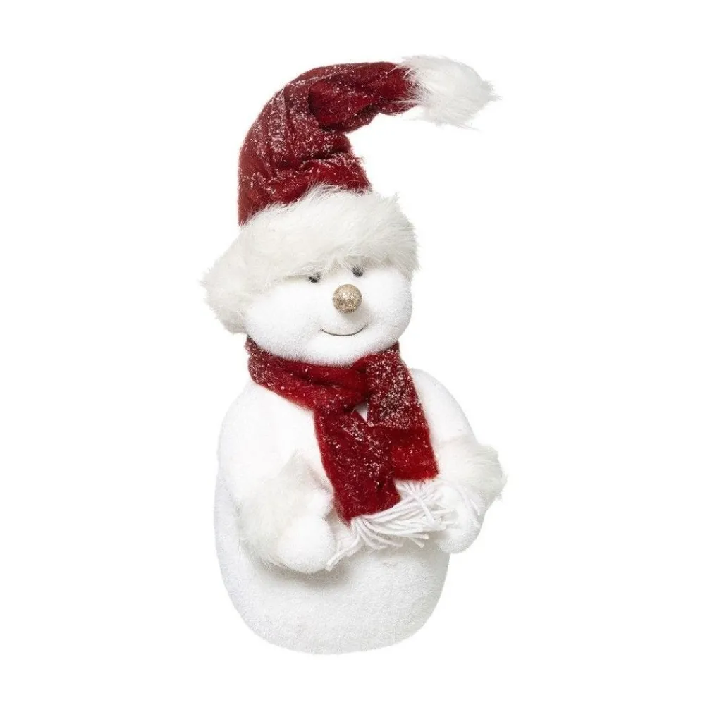 RETIF Deco De Noel Bonhomme De Neige Avec Echarpe Et Bonnet Rouge H40Cm Best