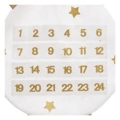 RETIF Deco De Noel Calendrier De L'Avent Lapin Blanc Et Dore Avec 24 Pochettes Cheap