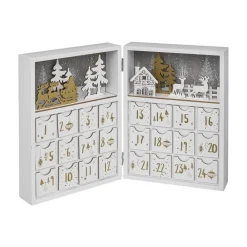 RETIF Deco De Noel Calendrier De L'Avent Laponie En Bois 42X30Cm Sale
