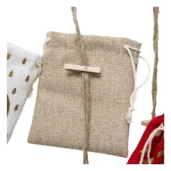 RETIF Deco De Noel Calendrier De L'Avent 24 Pochons Rouge Et Dore H60Cm Flash Sale