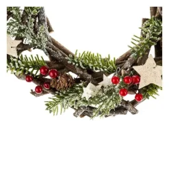 RETIF Deco De Noel Couronne Avec Branches Bois Et Sapin O30Cm Best