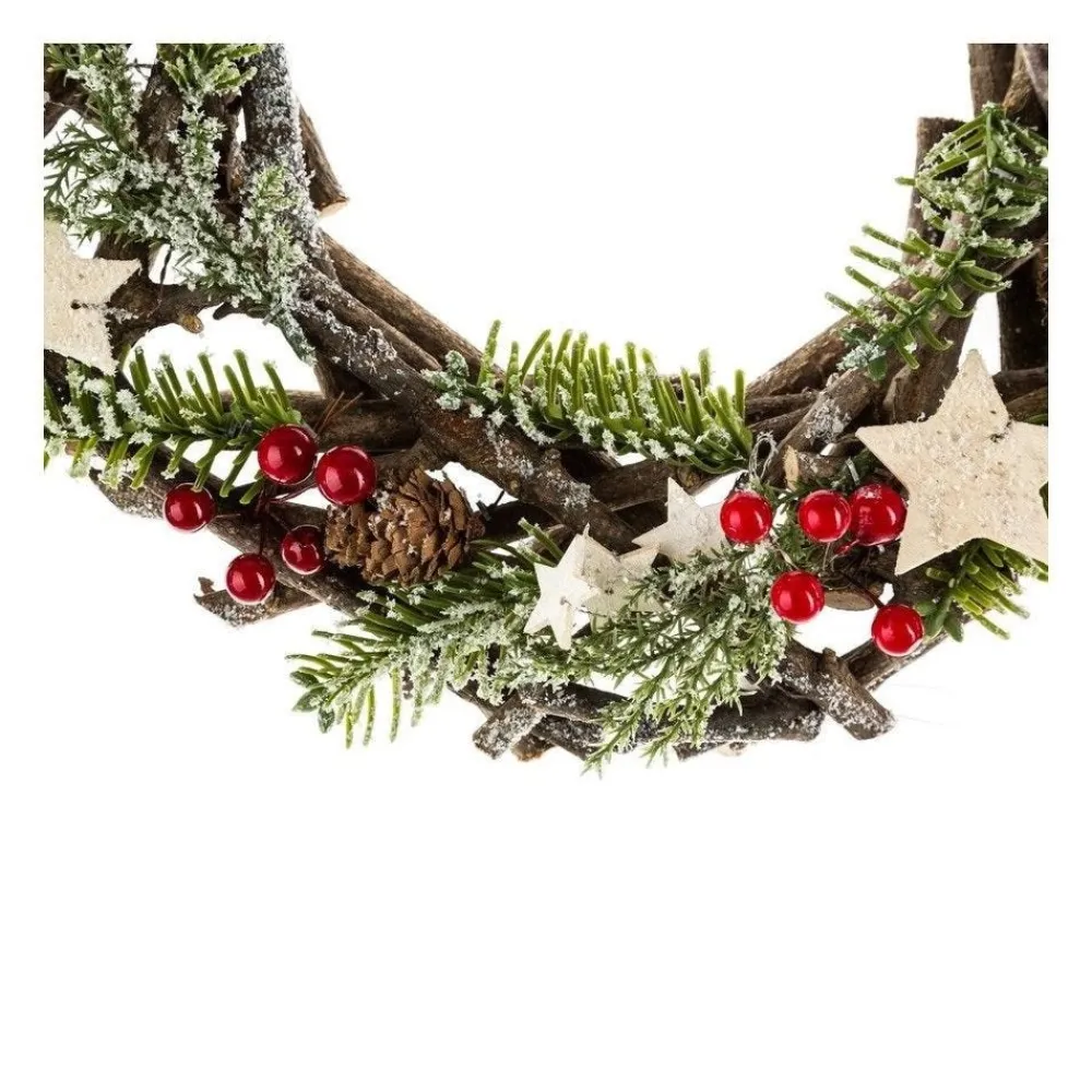 RETIF Deco De Noel Couronne Avec Branches Bois Et Sapin O30Cm Best
